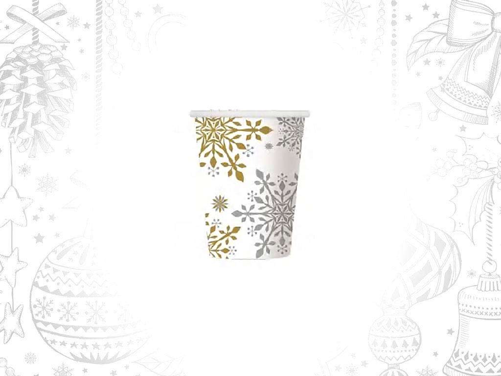 6-PACK VASOS DORADOS MERRY CHRISTMAS cod. 9322217