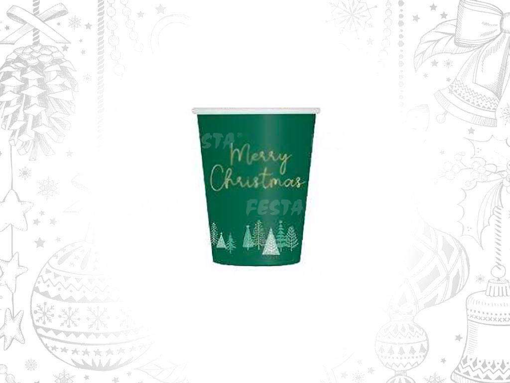6-PACK VASOS VERDES MERRY CHRISTMAS cod. 9322221