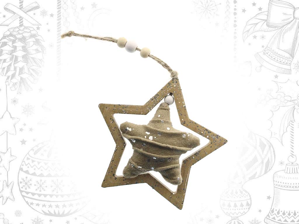 COLGANTE ESTRELLA MARRON cod. 9322281