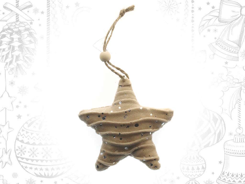 COLGANTE ESTRELLA BEIGE cod. 9322286