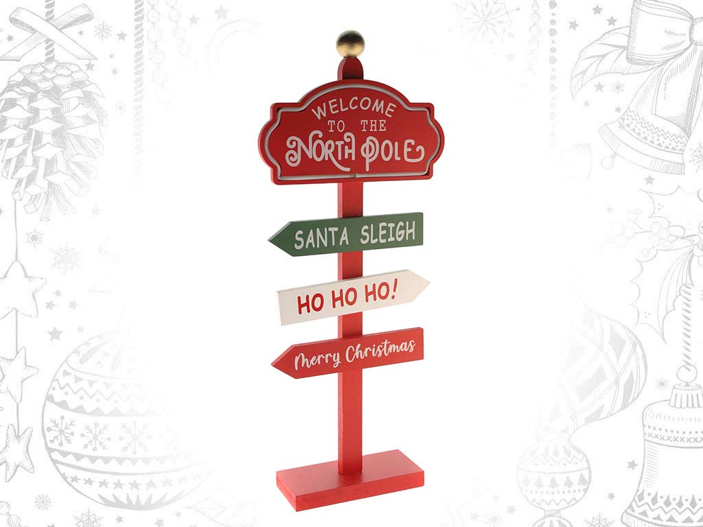 SEÑAL NORTH POLE ROJA C/LEDS cod. 9322311