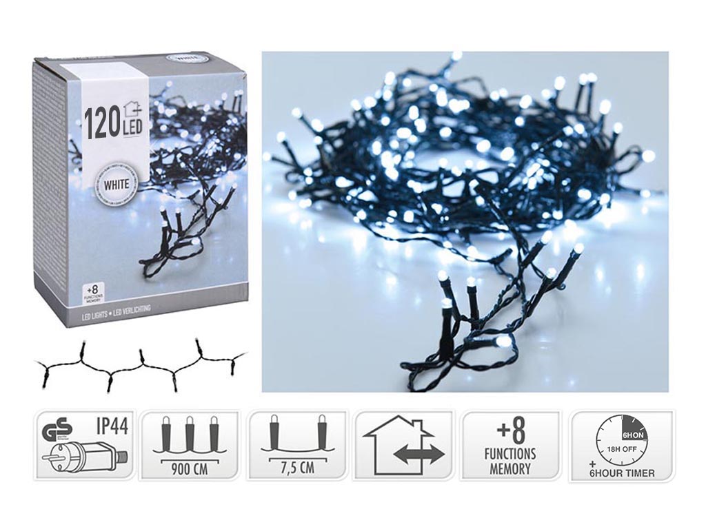GUIRNALDA MICRO 120 LEDS BLANCO FRIO cod. 9322877