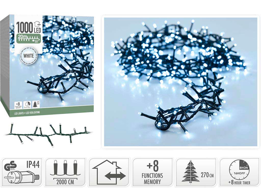 GUIRNALDA MICRO 1000 LEDS BLANCO FRIO cod. 9322884