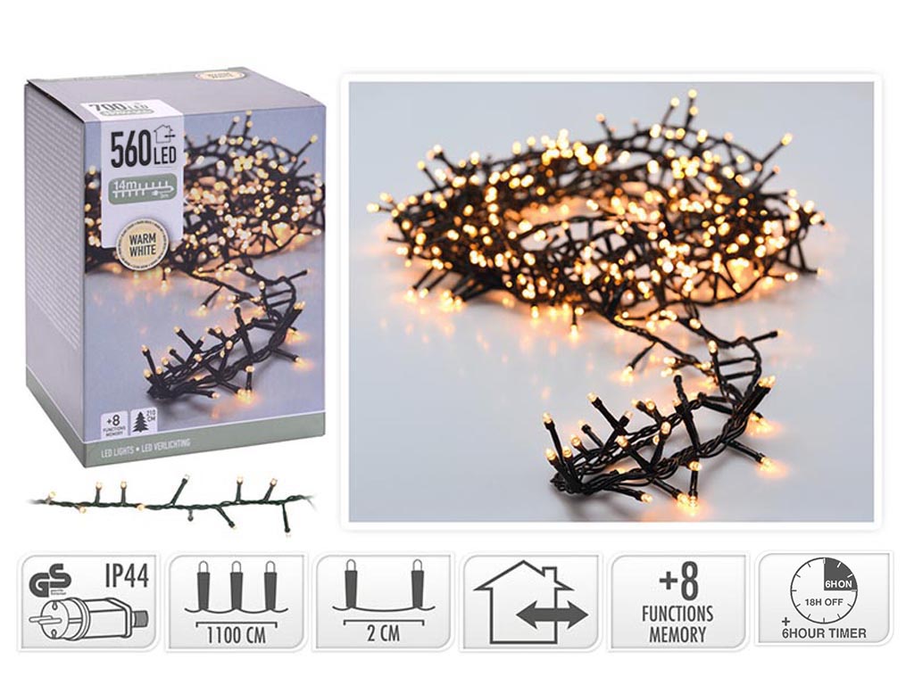 GUIRNALDA MICRO 560 LED BLANCO CALIDO cod. 9322891