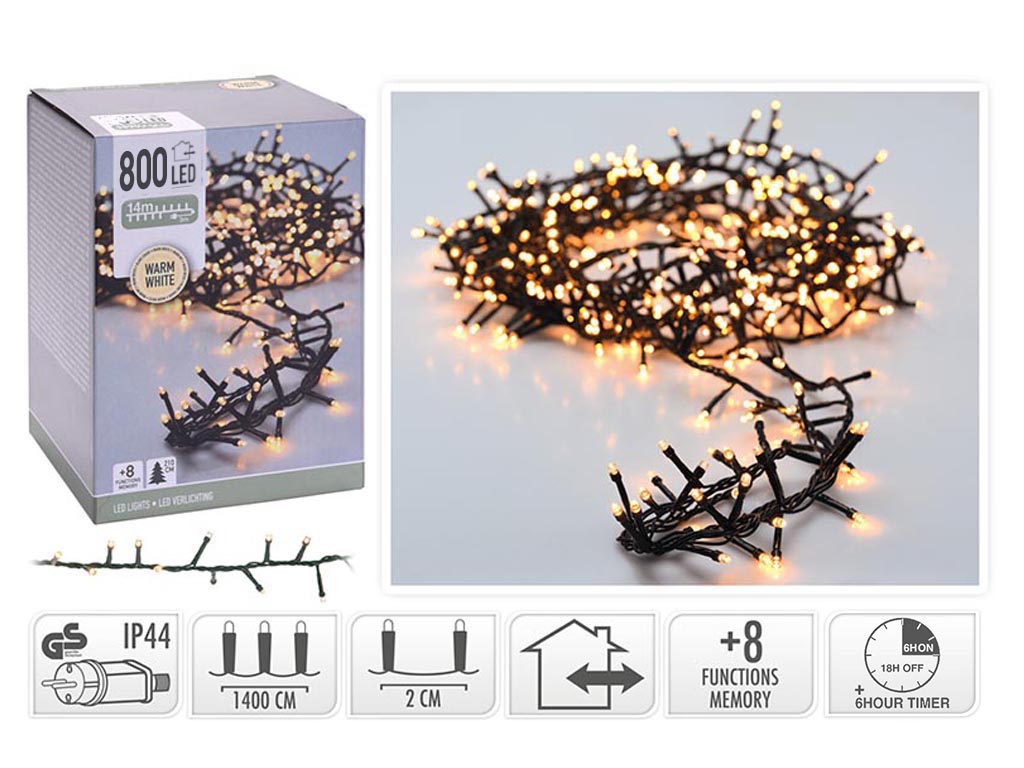 GUIRNALDA MICRO 800 LED BLANCO CALIDO cod. 9322893