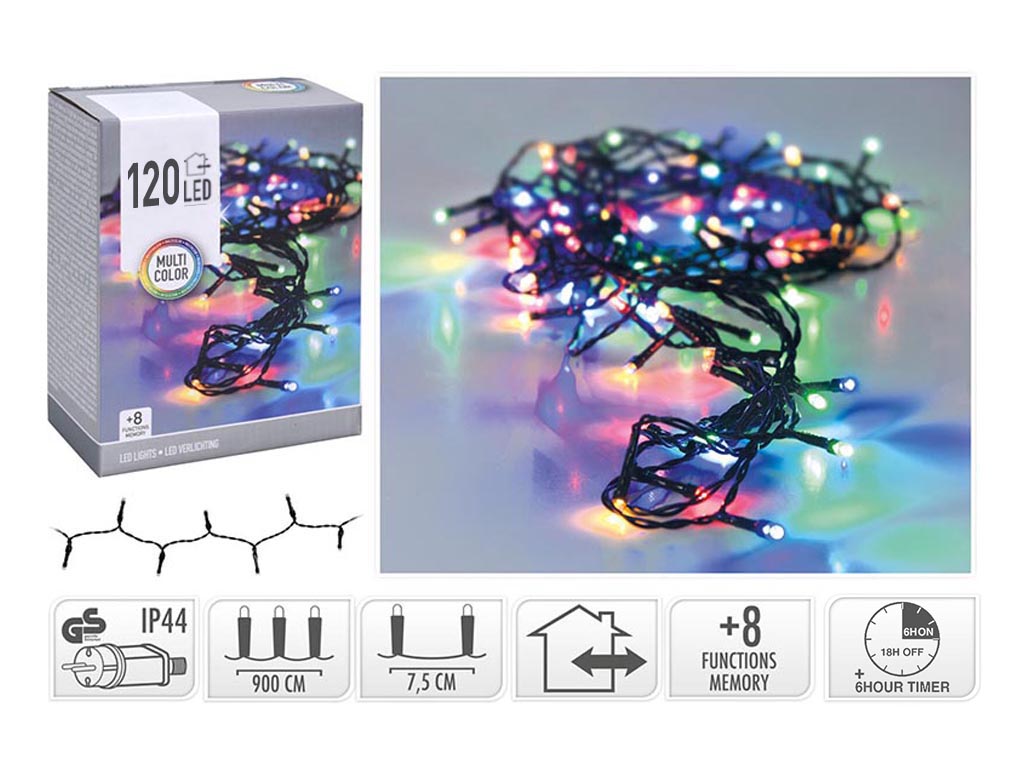 GUIRNALDA MICRO 120 LED MULTICOLOR cod. 9322897
