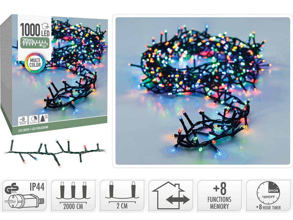 GUIRNALDA MICRO 1000 LEDS BLANCO MULTICOLOR cod. 9322904