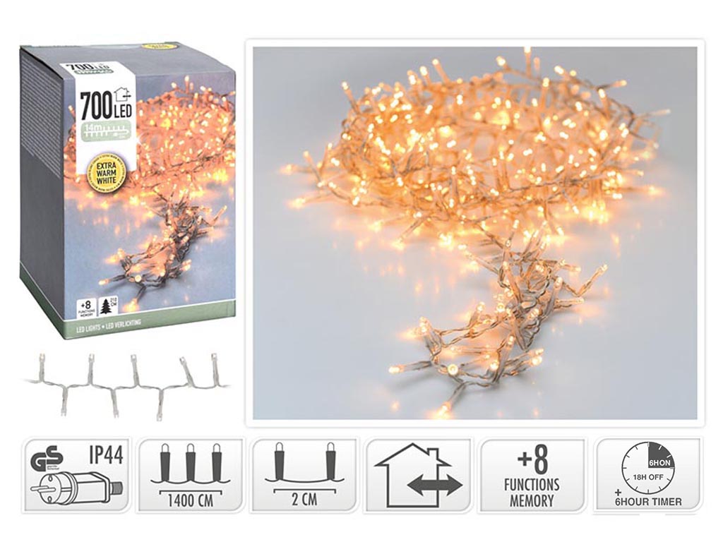 GUIRNALDA MICRO 700 LED BLCO EXTRA CALIDO cod. 9322907