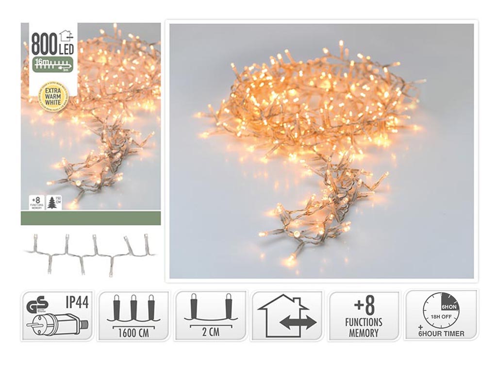 GUIRNALDA MICRO 800 LED BLANCO EXTRA CALIDO cod. 9322908