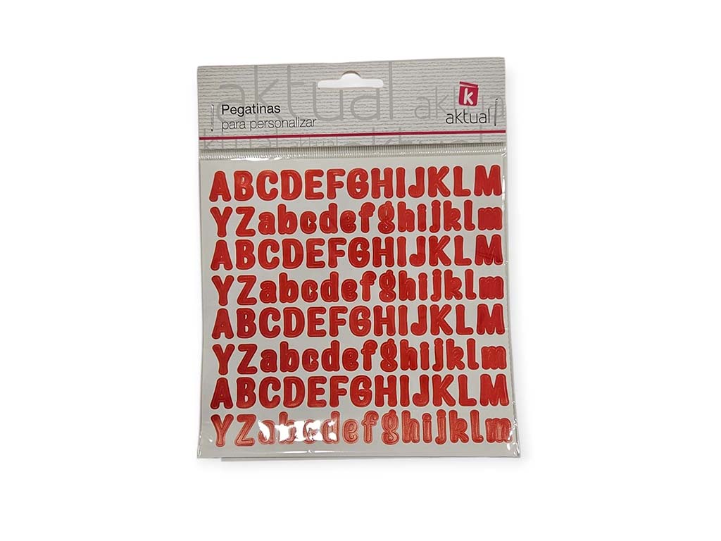 STICKER LETRAS PERSONALIZAR BOLAS ROJO cod. 9322951