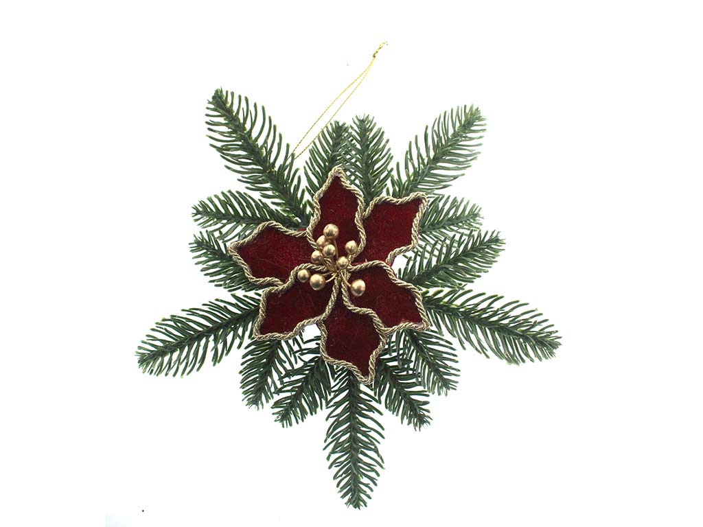 FIORE DI GRANATO A FIOCCHI DI PINO PENDE cod. 9323025