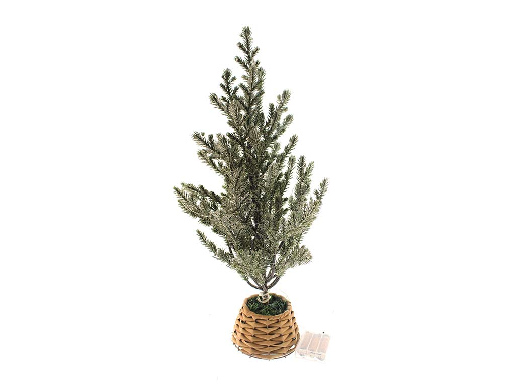 PS RATTAN BASE TREE 30 LIGHTS WHITE LIME cod. 9323153