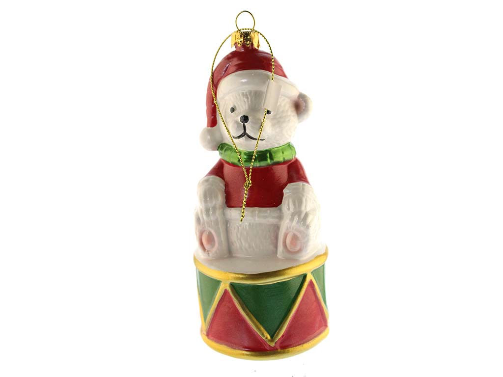 ORNAMENTO ORSO PENDENTE AL TAMBURO cod. 9323247