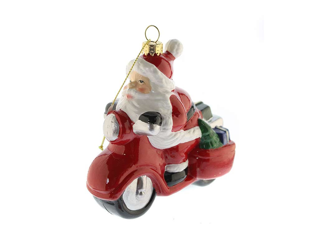 COLGANTE ADORNO DE PAP? NOEL CON MOTO cod. 9323254