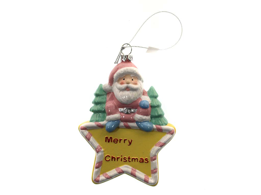 HANGING SANTA ORNAMENT SITTING ON ESTR cod. 9323267