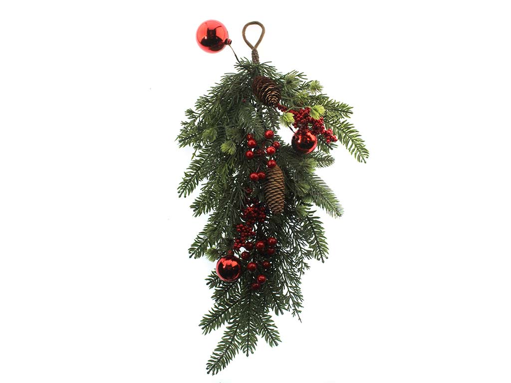 GHIRLANDA DI RAMI DELLE PALLE ROSSE DI N cod. 9323293