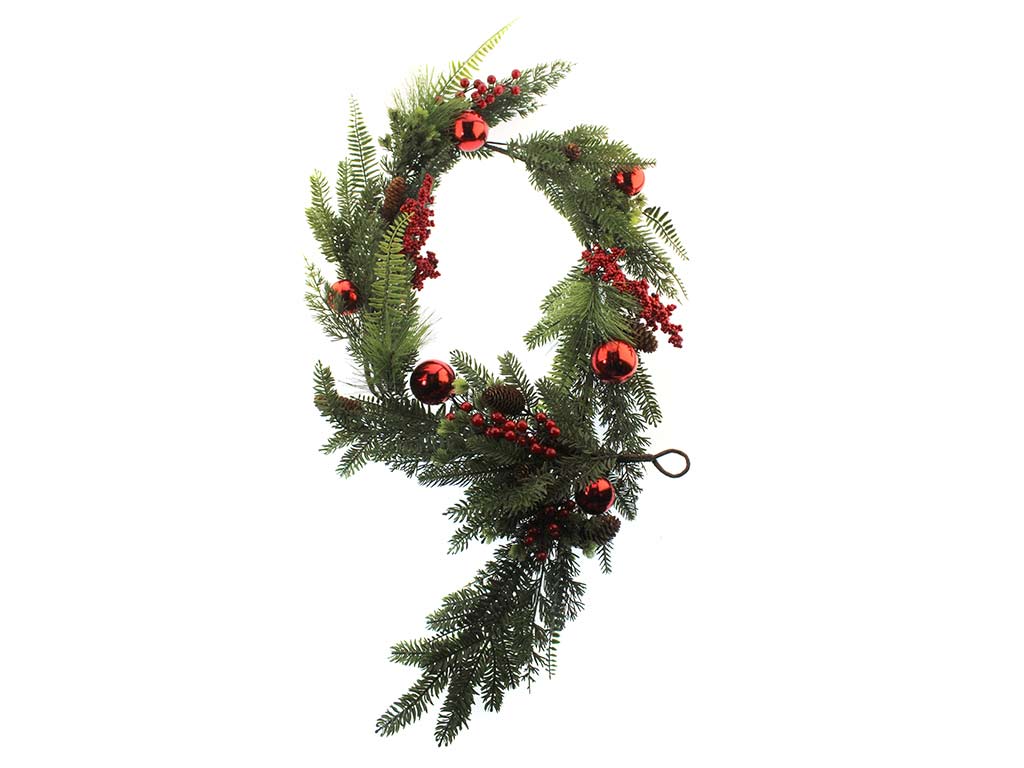 GHIRLANDA DI PALLE ROSSE DI NATALE cod. 9323294