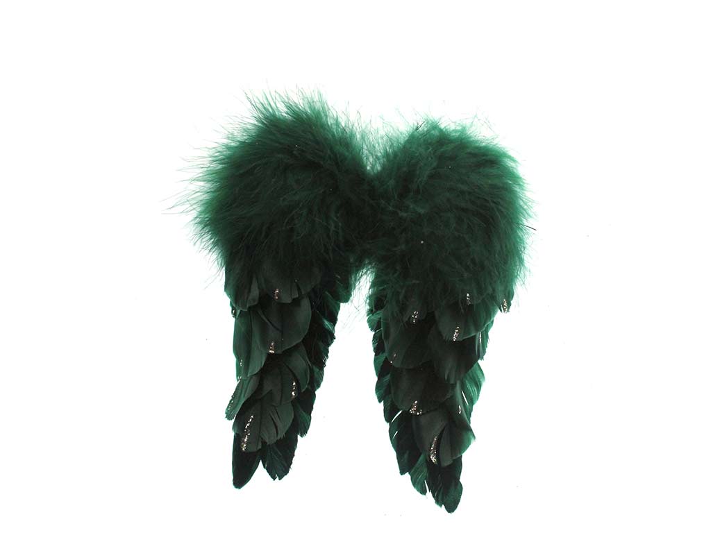 CIONDOLO CON ALI DI PIUME VERDI cod. 9323310