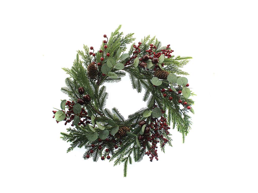 CORONA DI FRUTTI ROSSI DI NATALE cod. 9323348