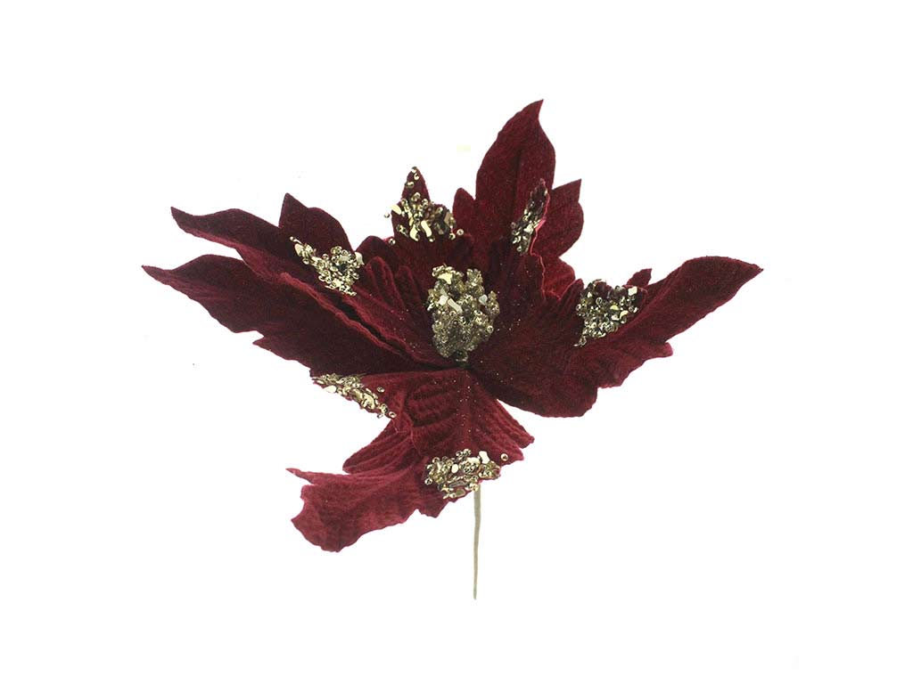 FIORE DI PONSETTIA GRANATA cod. 9323376