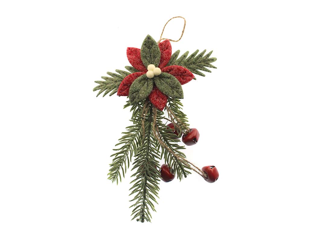 COLGANTE FLORES CASCABELES ROJOS cod. 9323435