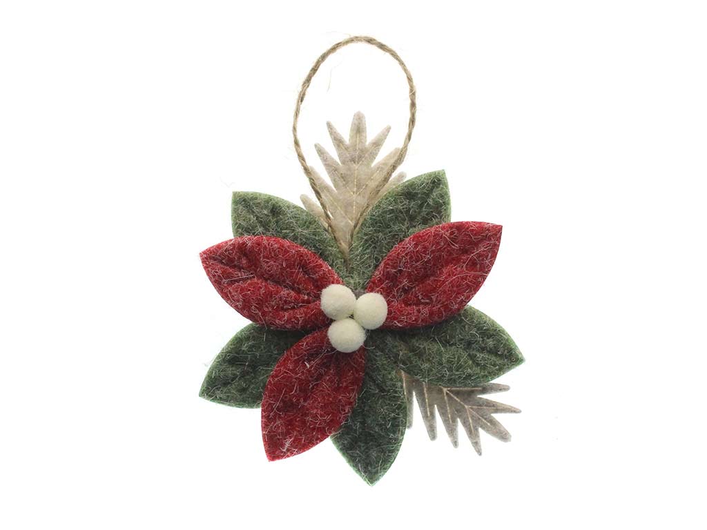 CIONDOLO A FIORI VERDI E ROSSI cod. 9323465