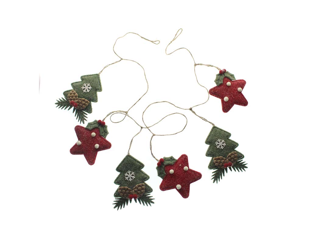 GHIRLANDE E STELLE ROSSE E VERDI cod. 9323498