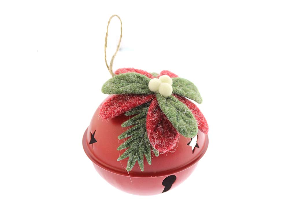 COLGANTE BOLA ROJO FLOR cod. 9323502