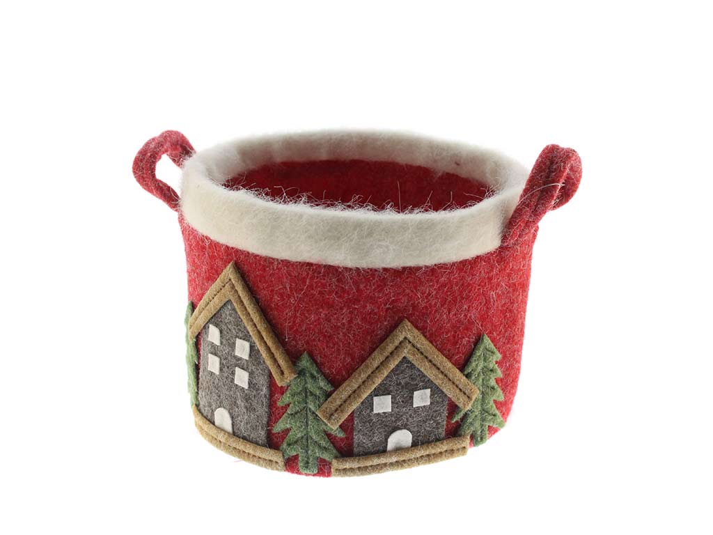 MANICI DECORATI CESTA OSPITA GDE. ROSSO cod. 9323575