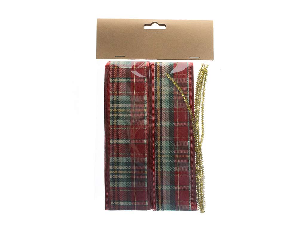 NASTRO REGALO A QUADRETTI ROSSI VERDI cod. 9323588