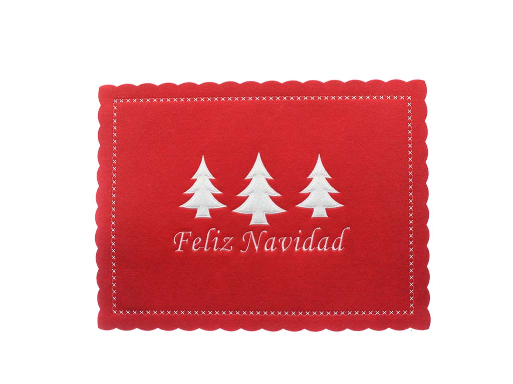 MANTELES DE FIELTRO  FELIZ NAVIDAD cod. 9323677