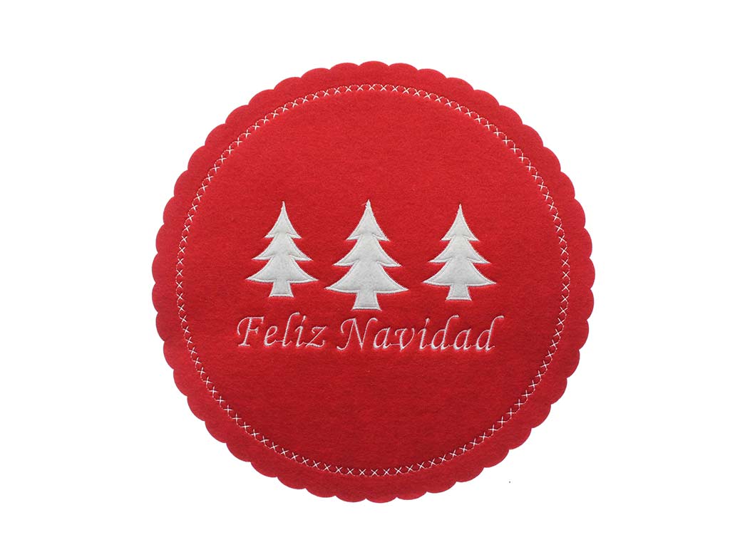 MANTELES DE FIELTRO  FELIZ NAVIDAD cod. 9323678