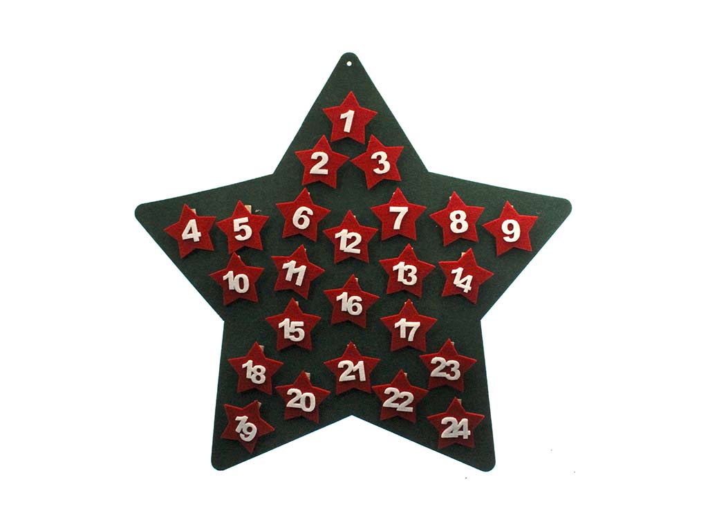 CALENDARIO STELLARE VERDE DI ADVENTO cod. 9323736