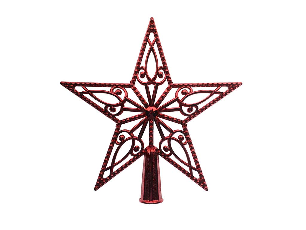 PONTA DA ÁRVORE ESTRELA VERMELHA cod. 9323768