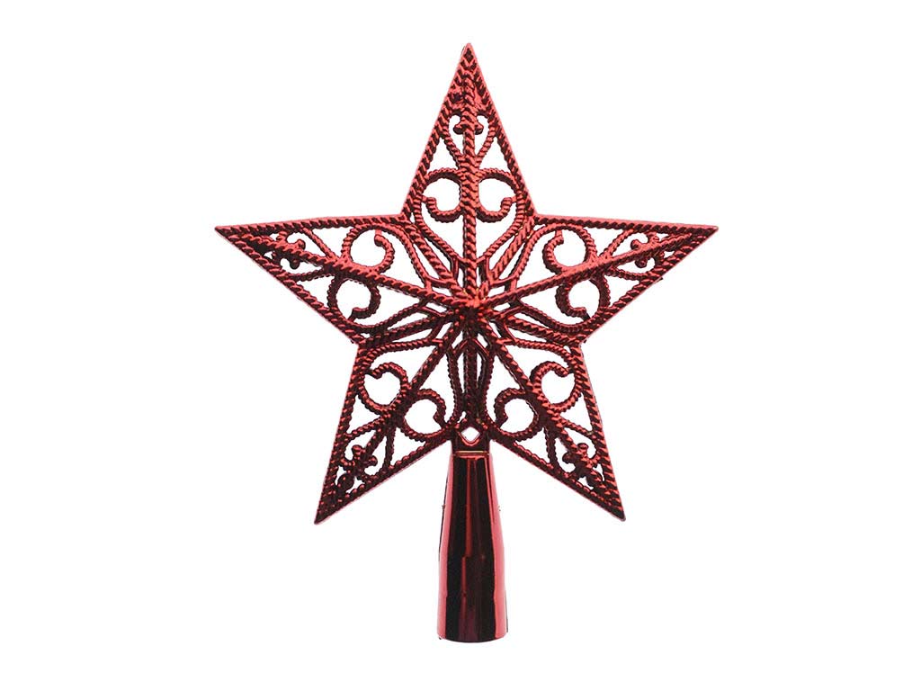 PONTA DA ÁRVORE ESTRELA VERMELHA cod. 9323770