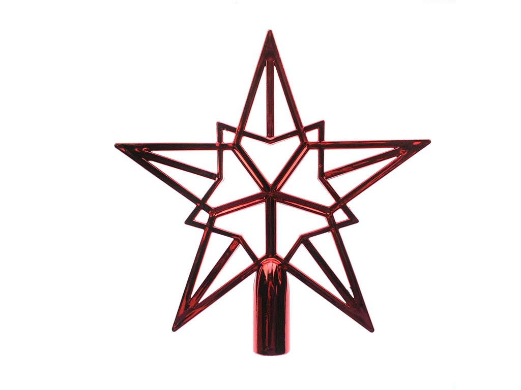 PONTA DA ÁRVORE ESTRELA VERMELHA cod. 9323774