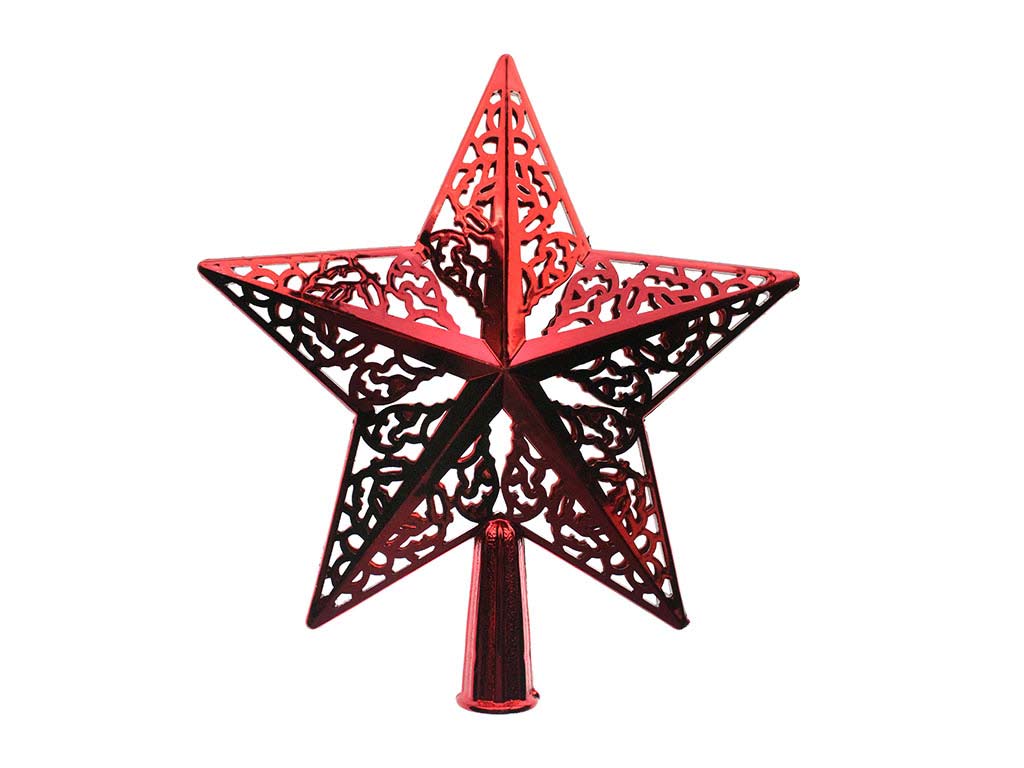 PONTA DA ÁRVORE ESTRELA VERMELHA cod. 9323776