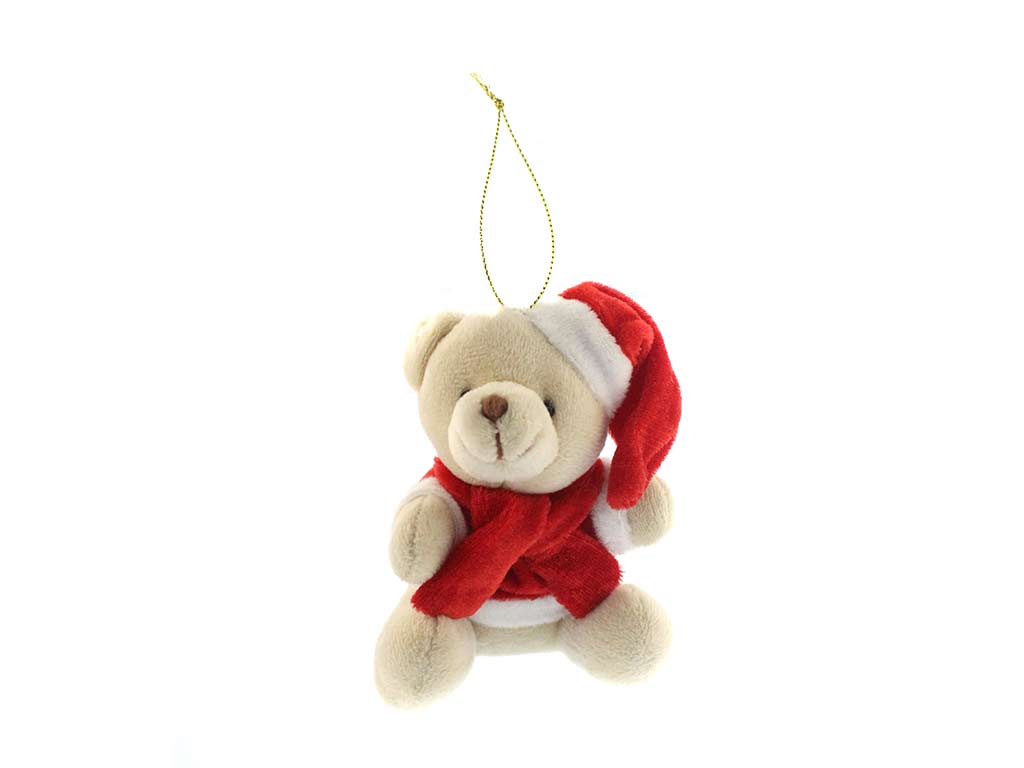 CIONDOLO DI ORSETTO DI PELUCHE DI NATALE cod. 9323813