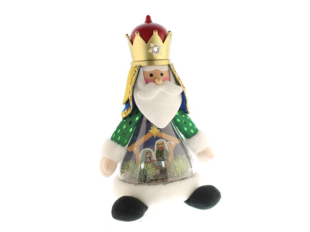 SAGGIO SEDUTO MANTELLO VERDE CON LUCE cod. 9323901