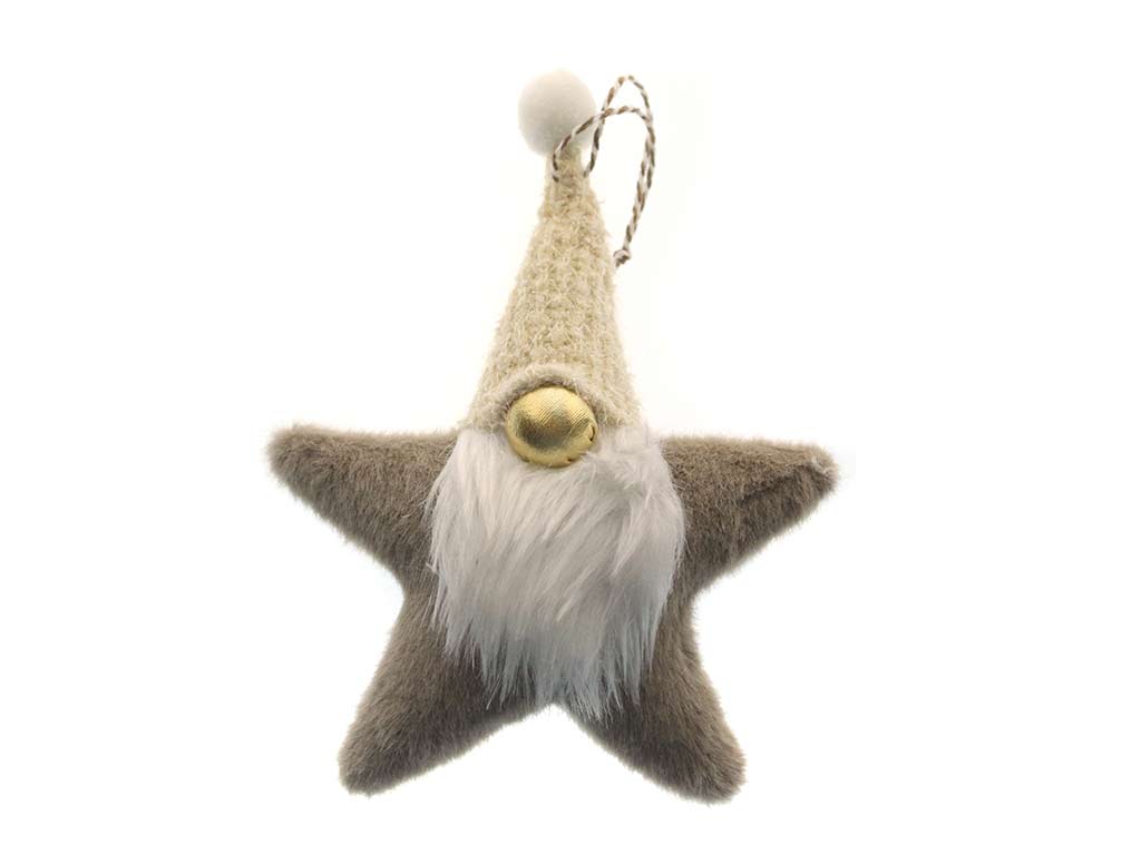 PINGENTE DE ESTRELA BEGE DO PAPAI NOEL cod. 9324013