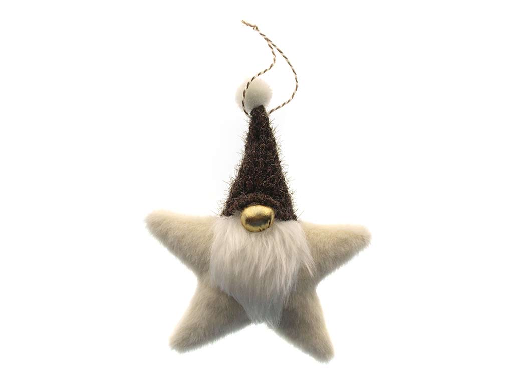 PINGENTE ESTRELA DO PAPAI NOEL BRANCO cod. 9324014