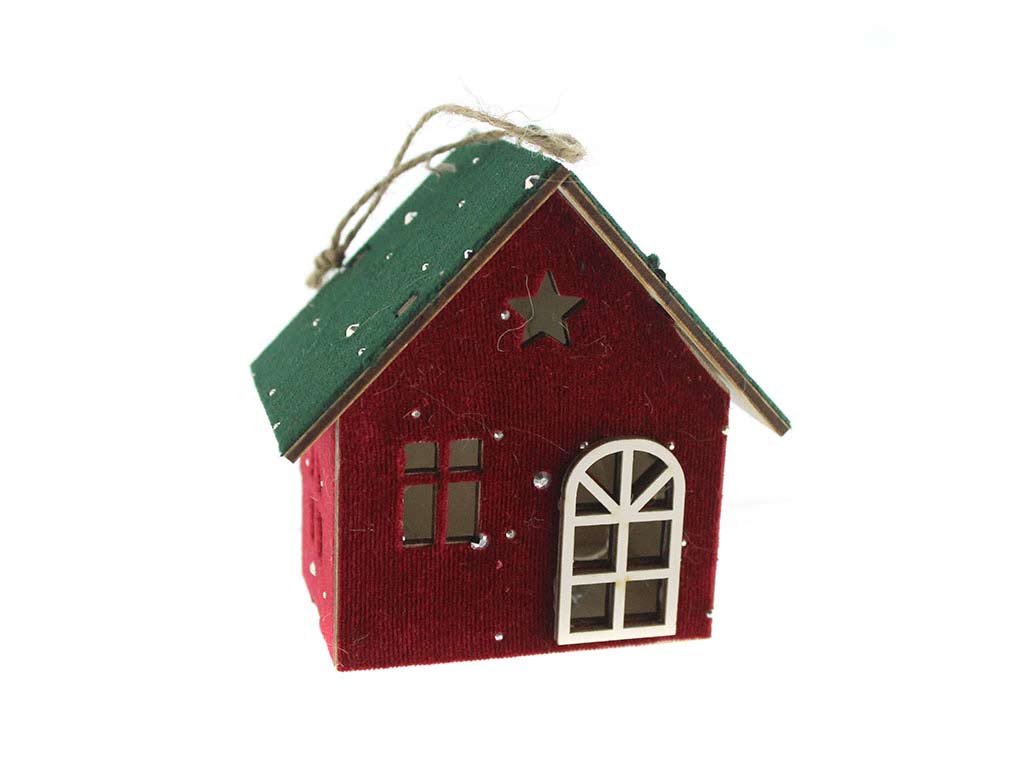 PENDENTIF MAISON GRENAT AVEC LEDS cod. 9324072