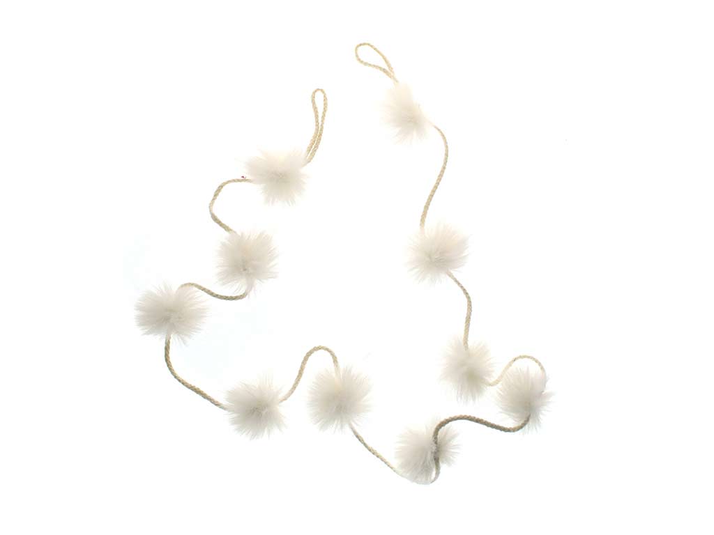 GUIRLANDA DE POMPOM BRANCO cod. 9324116