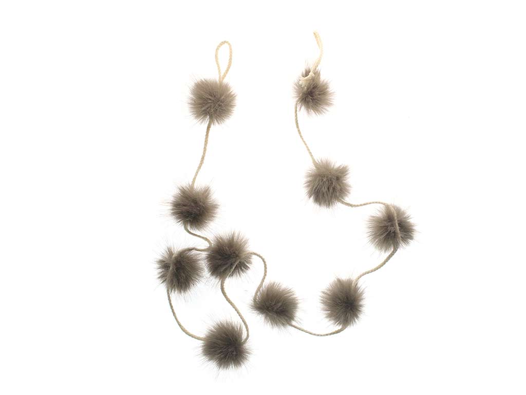 GHIRLANDA DI POMPONI CREMA cod. 9324118