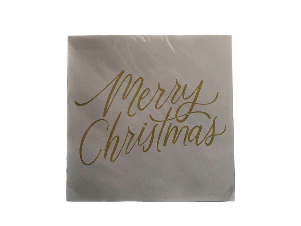 SERVILLETA 33X33 XMAS 2 CAPAS BLANCA cod. 9324212