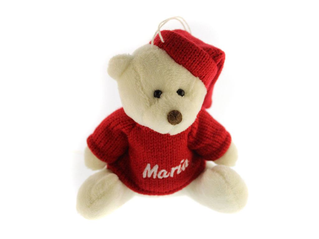 COLGANTE XMAS OSITO ROJO MARÍA cod. 9324278