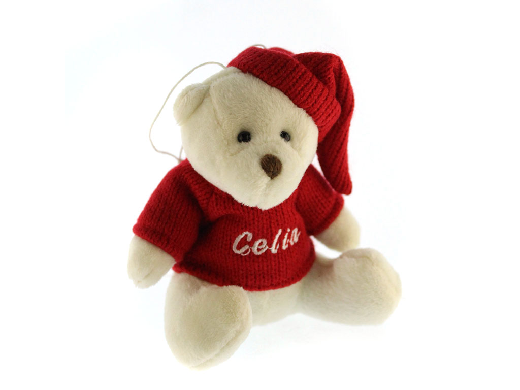 CIONDOLO DI ORSETTO DI PELUCHE NATALE CE cod. 9324358