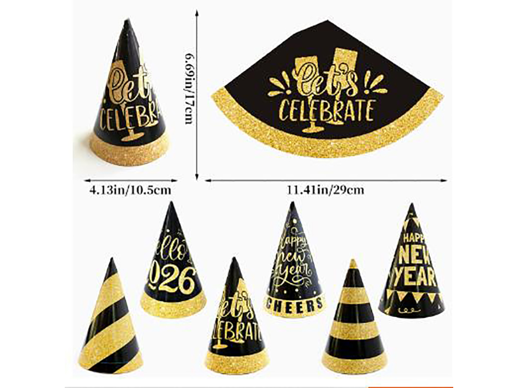 SET 6 CAPPELLO DI BUON ANNO cod. 9324418