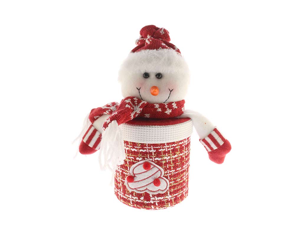 SCATOLA DEL PUPAZZO DI NEVE ROSSA cod. 9324486