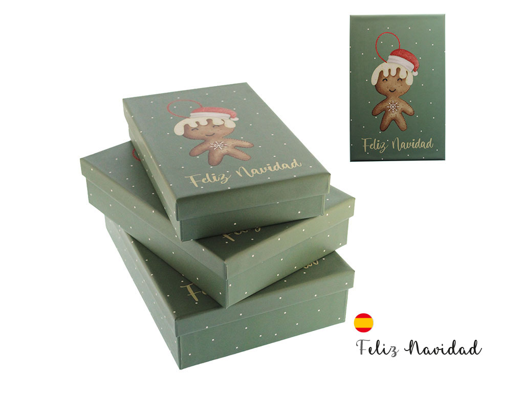 SET 3 SCATOLE VERDI NAV FELICE BISCOTTO cod. 9324522